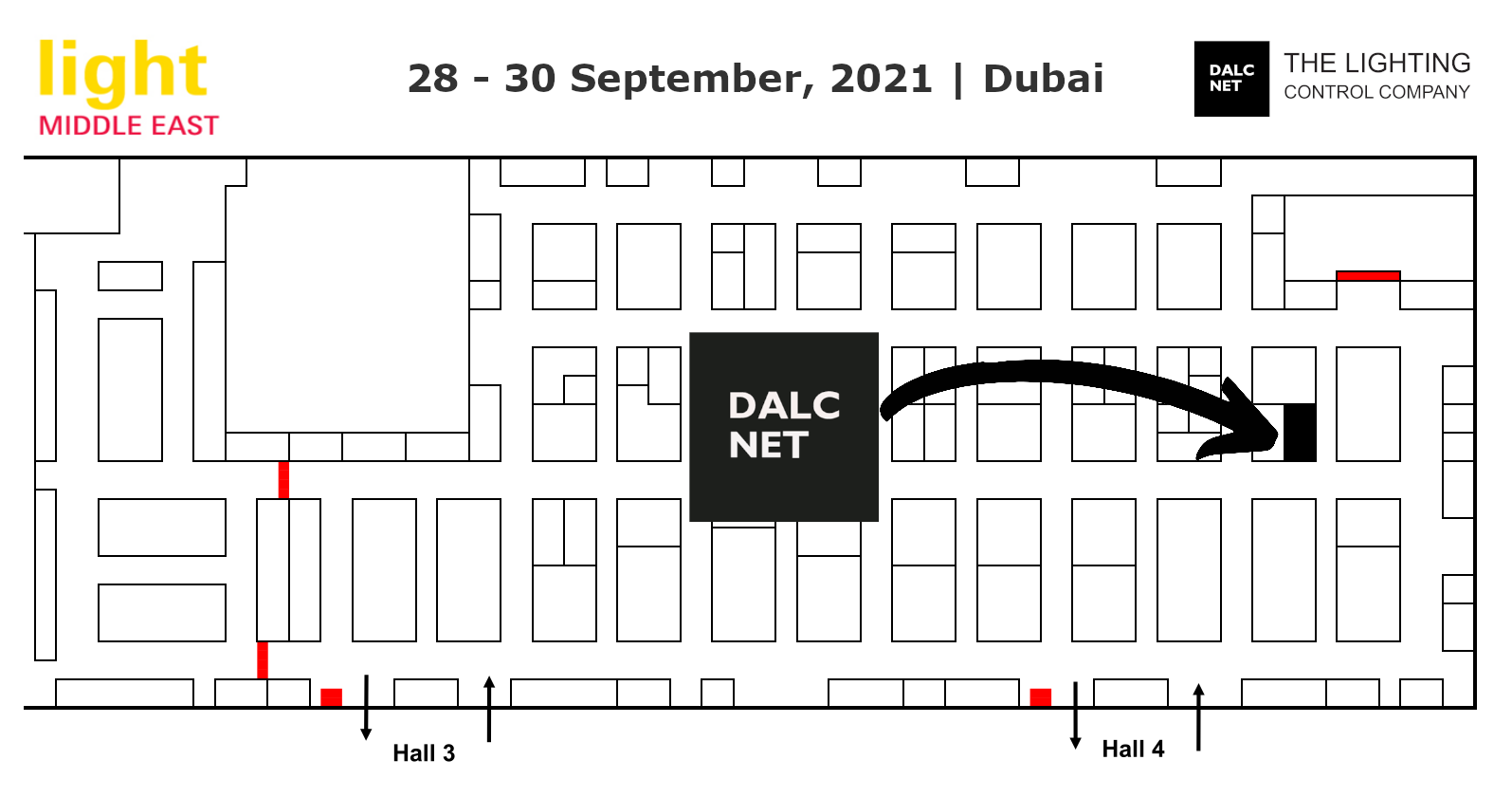 Dubai Light Middle East 2021 - Dove trovare Dalcnet